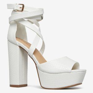 NEW IN BOX - Rosalinda Strappy Sandal White Snake